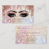 Artiest Eyelash Bronze Glitter Afsprakenkaartje (Voorkant / Achterkant)