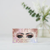Artiest Eyelash Bronze Glitter Afsprakenkaartje (Staand voorkant)