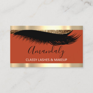 Artiest Eyelash Gold Coral Grey Visitekaartje