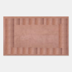 Artiest gemaakt Metallic COPPER Color Sheet Rechthoekige Sticker