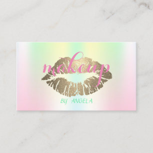 Artiest Glittery Lips Holographic Iridescent Visitekaartje