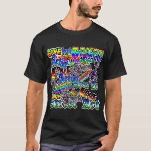 Artiest Graffiti Text Black Shirt