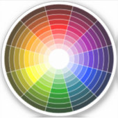 Artiest Kleurenwiel Regenboog Sticker (Voorkant)