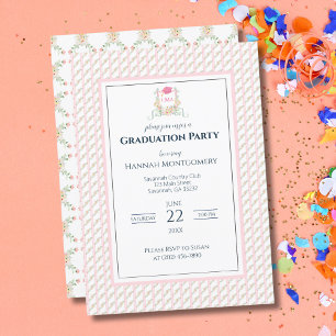 Artiest Monogram Uitnodiging voor afstudeerfeest