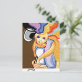 Artiest op het werk briefkaart (Staand voorkant)