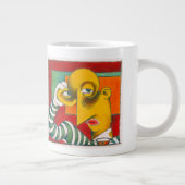 Artiest op het werk extra grote mok (Rechts)