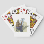 Artiest op het werk pokerkaarten (Achterkant)