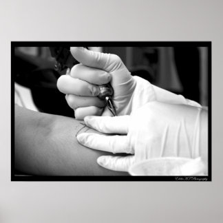 Artiest op het werk poster