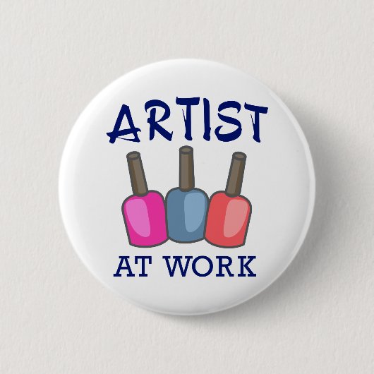 Artiest op het werk ronde button 5,7 cm (Voorkant)