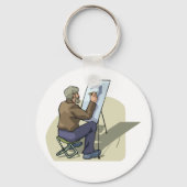 Artiest op het werk sleutelhanger (Voorkant)
