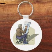 Artiest op het werk sleutelhanger