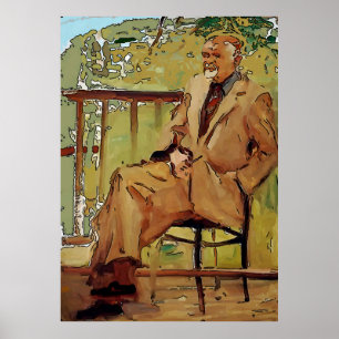 Artiest op Porch Poster