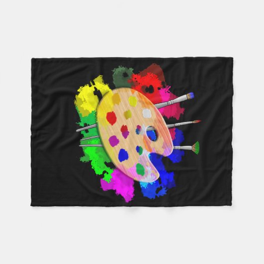 Artiest Palette Artist Fleece Deken (Voorkant (Horizontaal))