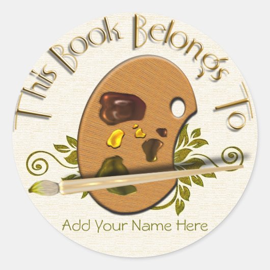 Artiest Palette Ronde Sticker (Voorkant)