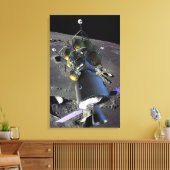 Artiest renditie van een nieuw ruimteschip naar de canvas afdruk (Insitu (Woonkamer))