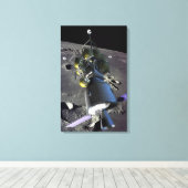 Artiest renditie van een nieuw ruimteschip naar de canvas afdruk (Insitu (Houten vloer))