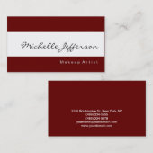 Artiest Simple Red White Visitekaartje (Voorkant / Achterkant)