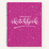 Artiest Sketchbook Elegant Hot Pink Notitieboek (Voorkant)