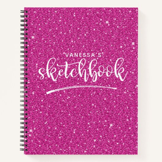 Artiest Sketchbook Elegant Hot Pink Notitieboek (Voorkant)
