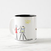 Artiest Tweekleurige Koffiemok (Voorkant links)