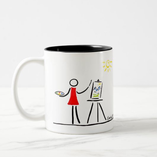 Artiest Tweekleurige Koffiemok (Links)