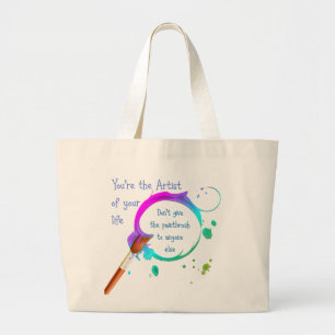 Artiest van uw eigen Inspirerend prijsopgave voor  Grote Tote Bag