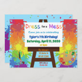 Artiest Verjaardag Party Uitnodiging (Voorkant / Achterkant)