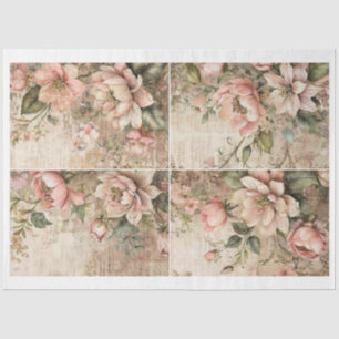 Artiest Victoriaans Flower Junk Journal Achtergron Tissuepapier