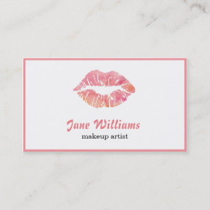 Artiest Water Kleur Lips Beauty Salon Visitekaartje