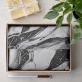 Artiest Zwart Wit Groot Abstract Marmer 1a Tissuepapier (Geschenk)