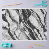 Artiest Zwart Wit Groot Abstract Marmer 1a Tissuepapier (Craft)