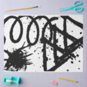 Artiest Zwart Wit Grote Abstract Loop Driehoek Tissuepapier (Craft)