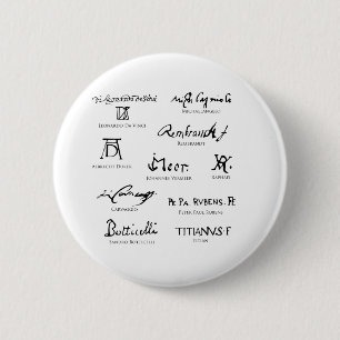 artiesten-handtekeningen-nr. 5-klassieke artiesten ronde button 5,7 cm