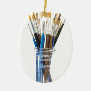 Artiesten penselen keramisch ornament