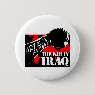 Artiesten tegen de oorlog in Irak Ronde Button 5,7 Cm