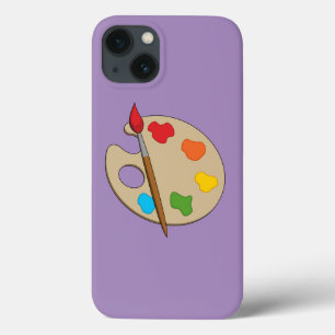 Artiestenpalet met verfborstel iPhone 13 hoesje