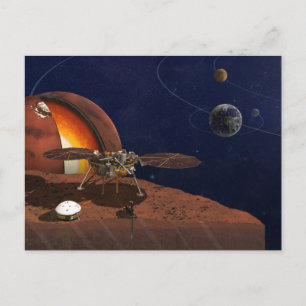 Artiest's Rendition of the Insight Lander. Briefkaart