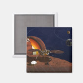 Artiest's Rendition of the Insight Lander. Magneet (Voorkant / Achterkant)
