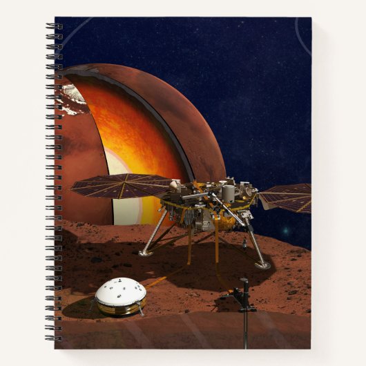 Artiest's Rendition of the Insight Lander. Notitieboek (Voorkant)