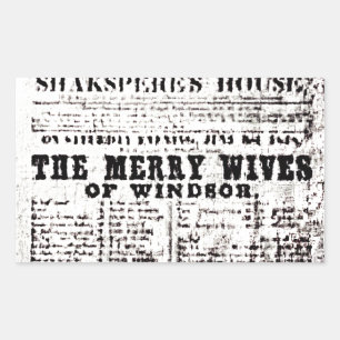 Artifacts3 van stratford-op-Avon Shakespeare jGib Rechthoekige Sticker