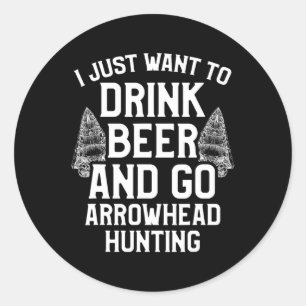 Artifacts H Arrowiad Hunting Collector Drink Beer Ronde Sticker