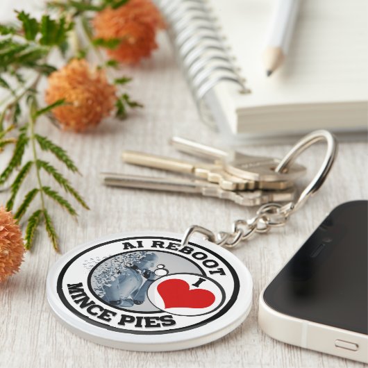 Artificial Intelligence (AI) - I Love Mince Pies Sleutelhanger (Voorkant Rechts)
