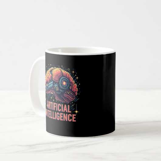Artificial Intelligence Brain Coffee Mok (Voorkant links)