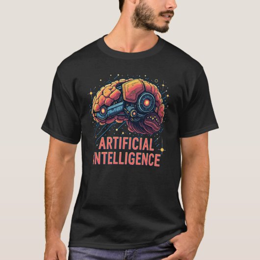Artificial Intelligence Brain Tech T-shirt voor ma (Voorkant)