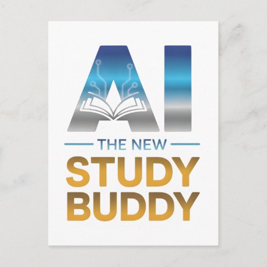 Artificial Intelligence Study Buddy Design Briefkaart (Voorkant)