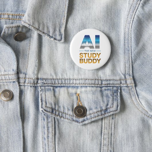 Artificial Intelligence Study Buddy Design Ronde Button 5,7 Cm (In situ)