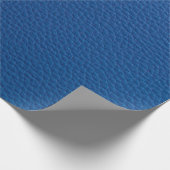 Artificial soft blue leather. Faux leather texture Cadeaupapier (Hoek)