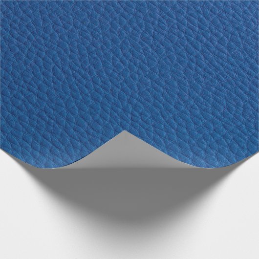 Artificial soft blue leather. Faux leather texture Cadeaupapier (Hoek)
