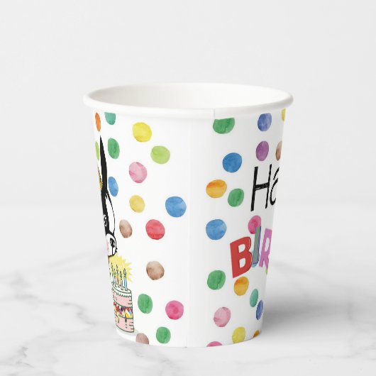 Artikel Boston Terrier verjaardagskop Mirabelle Papieren Bekers (Rechts)