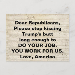 Artikel I Constitutie Congres doe je werk Briefkaart